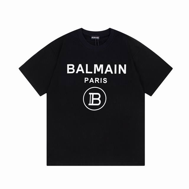 Dbb550# Balenciaga B print short sleeves Loose version uses 260g combed cotton d