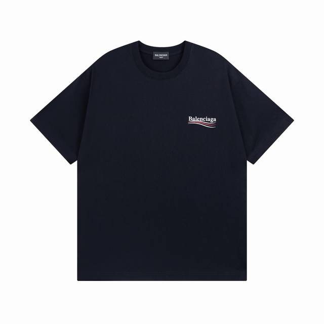 Balenciaga Paris Balenciaga classic style cola print short sleeves Fabric: 32-co