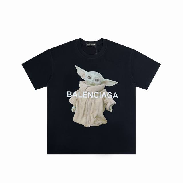 Balenciaga X Baby Yoda Alien Short Sleeve Fabric: 32-count 260G fine cotton doub