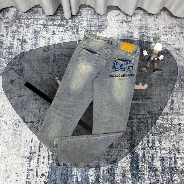 Dg Dolce & Gabbana printed logo new spring and summer thin jeans counter main je