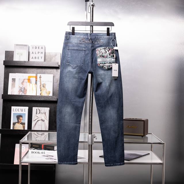 Dior S new printed jeans Only high-quality products, look at the fabric, workman