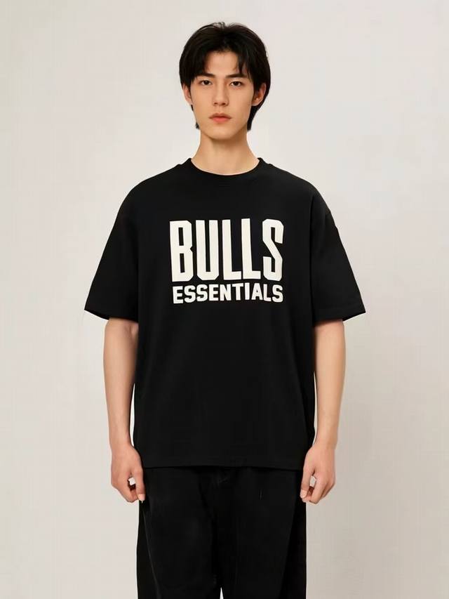 Fog-553# Fog-Fear Of God Essentials X NBA Joint Fw24 Essentials Bulls Tee Chicag