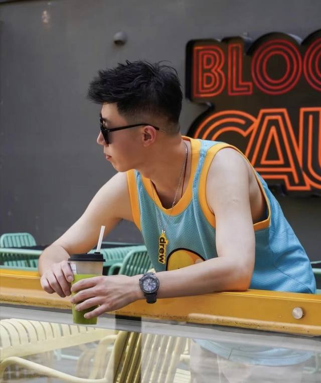 Drew-115# Smiley Balloon Mesh American Basketball Loose Embroidered Vest S-Xl