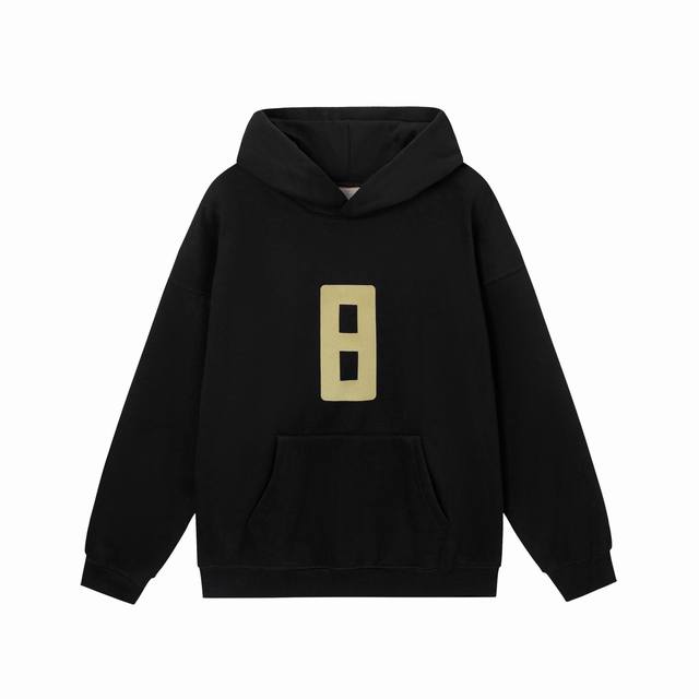 Fog-8829# Flocking Printed Hoodie Black, Dark Cement Gray S-Xl