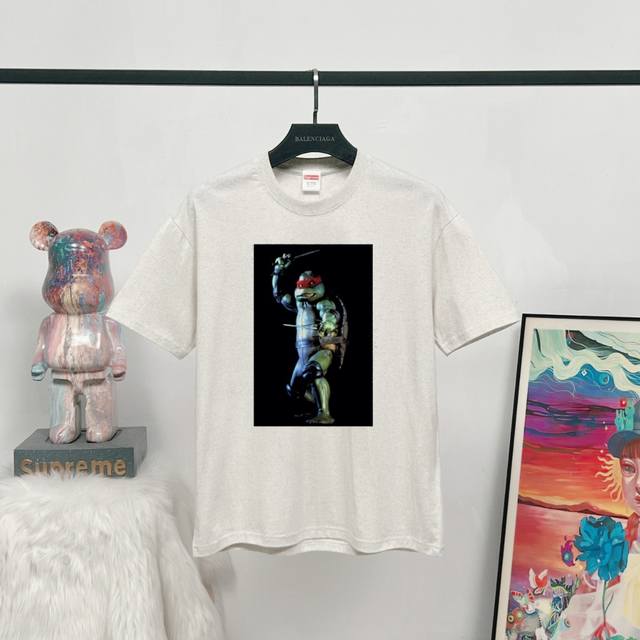 Style number: Q15 # Supreme Ninja Turtles print Loose version uses 260g combed c