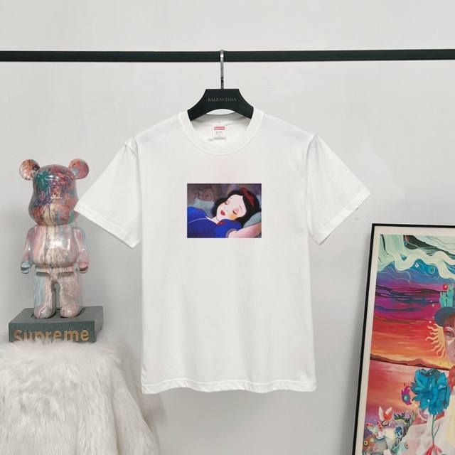 Style number: Q02 # Supreme Fw24 Autumn T-shirt series Week8 Snow White Tee Snow