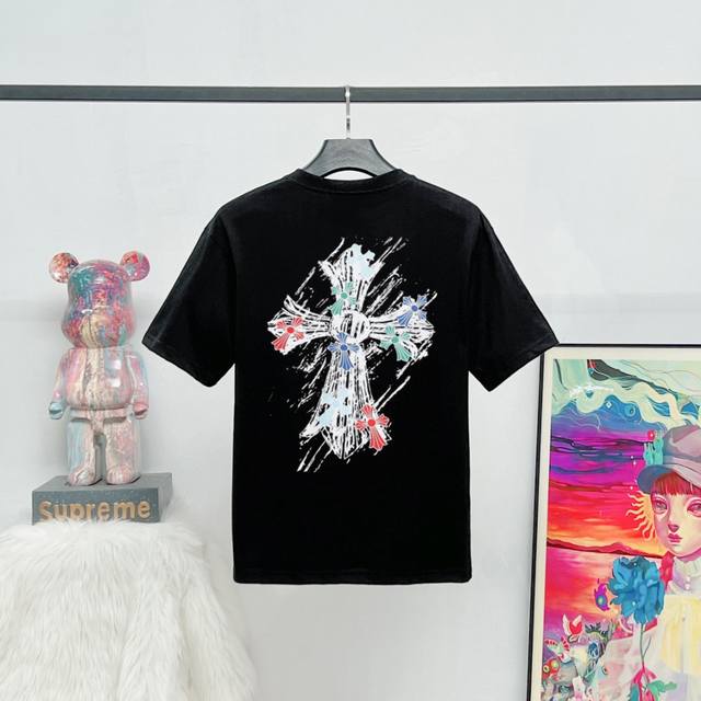 Style: K23 Original version Ch trendy brand Unisex colorful hand-painted cross p
