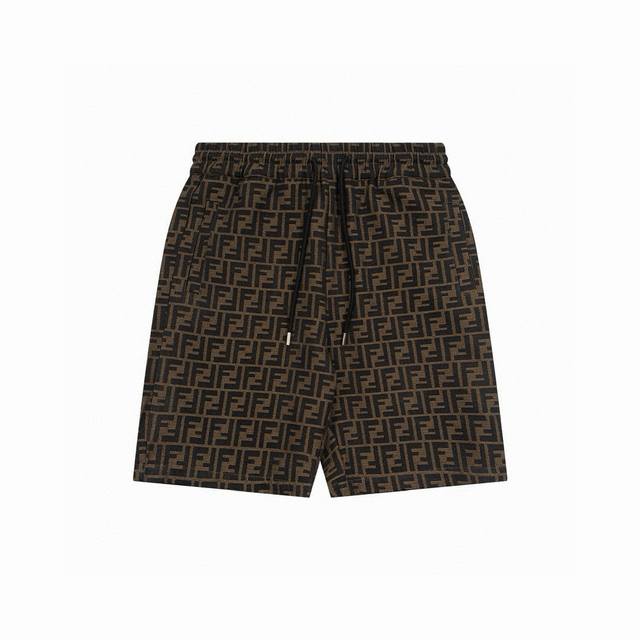 New Model No.: B013 Fendi Fendi new classic Logo jacquard shorts couple casual s