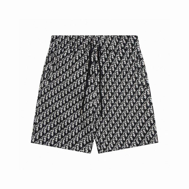 New Model No.: B011 Dior Classic Logo Jacquard Full Print Casual Shorts Couple S