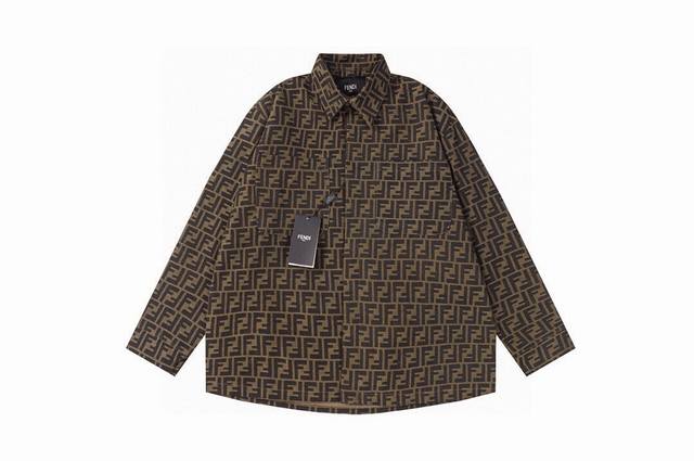 New arrival: Style number: B002 Fendi Fendi new classic Logo jacquard shirt coup