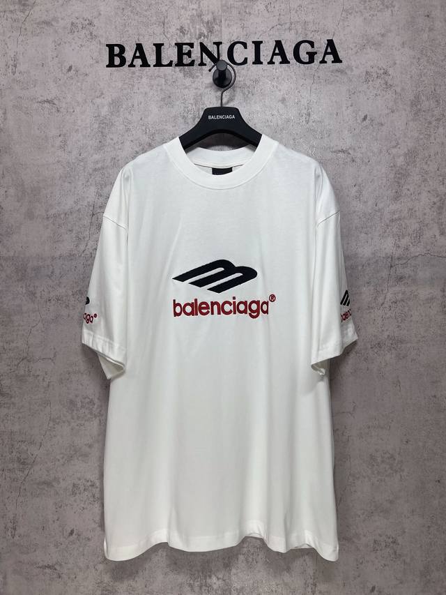 Balenciaga top version 1:1 official website quality Big M3M embroidered short sl