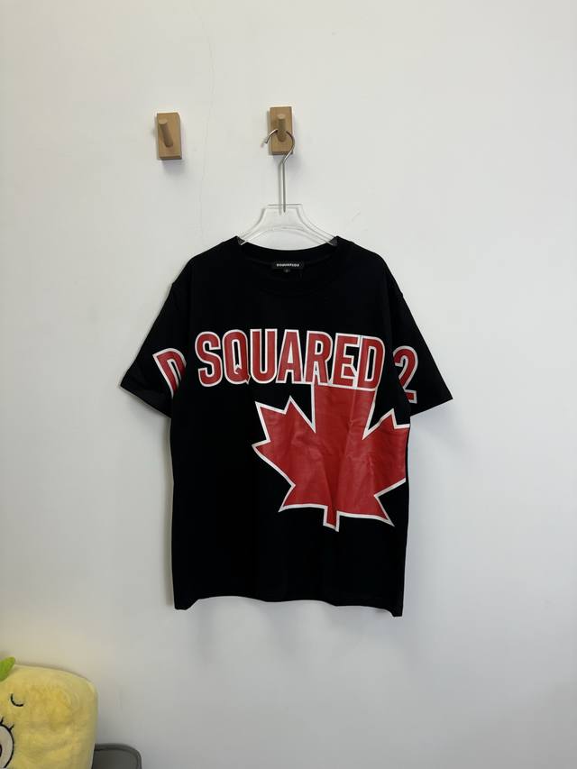 Style number: B09 D2 leaf letter print round neck short sleeves The fabric is ma