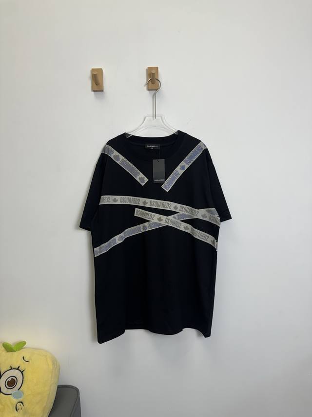 Style number: B08 D2 shoulder strap letter print round neck short sleeves The fa