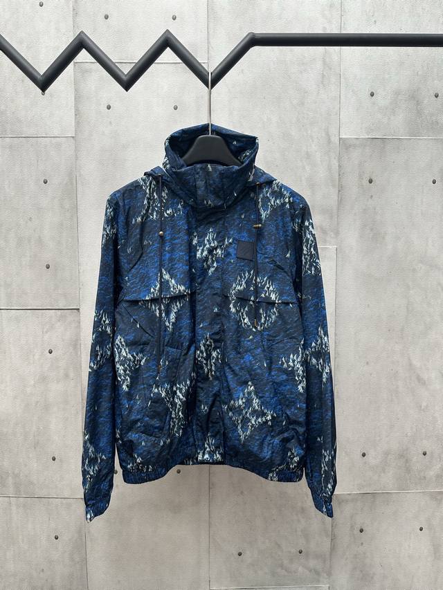 Lv 2025Fw New Fall/Winter Woven hooded windbreaker All-over Monogram Regatta pat