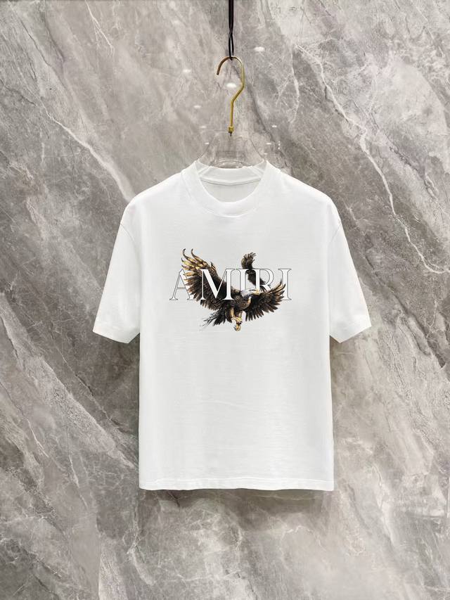 Amiri 2025 Spring and Summer New Release Counter Latest Short-sleeved Round Neck