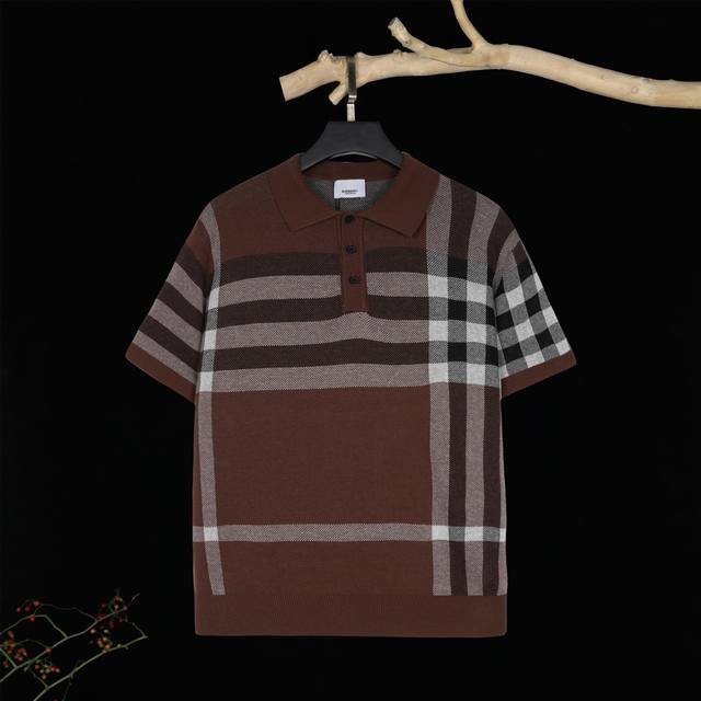 Burberry. Colorblock plaid lapel classic colorblock All color-matching cotton ya