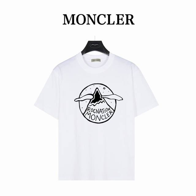 Moncler & Roc Nation co-branded series logo Model No.: Mk06 White 240g heavyweig