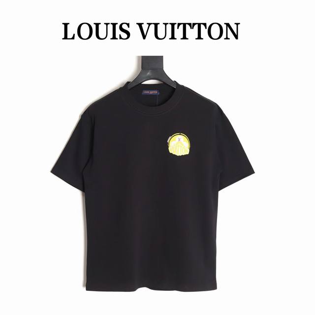 Louis Vuitton Lv 25Ss yellow label short-sleeved T-shirt The fabric is made of c