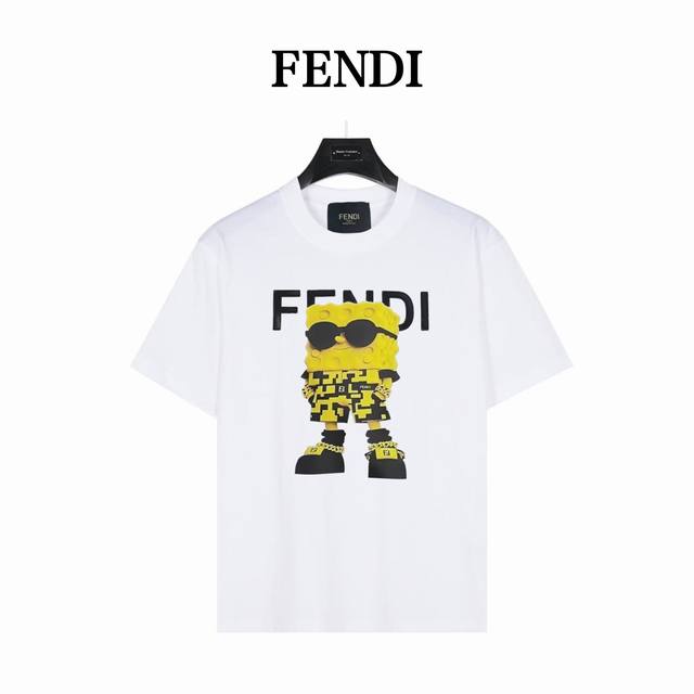 Fendi SpongeBob SquarePants co-branded Style No.: Fd01 White 240g heavyweight sm
