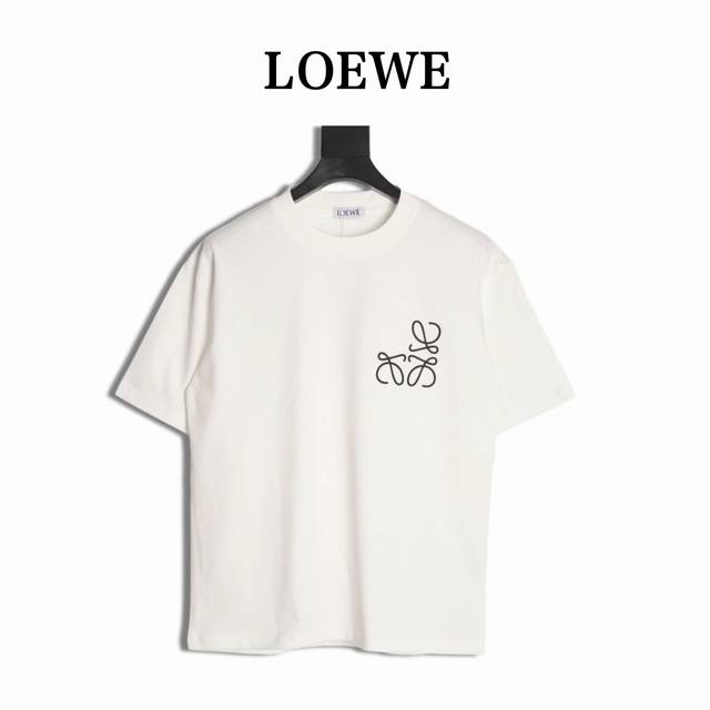 Loewe 25Ss Silicone Contrast Color Four-Leaf Clover Short Sleeve T-shirt The fab