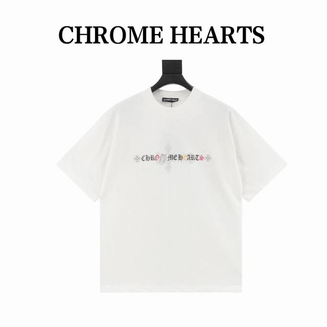 Chrome Hearts Ch short-sleeved T-shirt with Sanskrit print on the chest The fabr