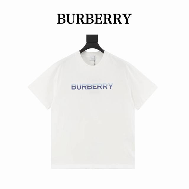 Burberry two-tone three-dimensional embroidered slogan short sleeves Size: Xs-Xl