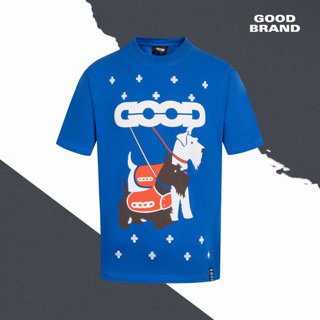 Style No. Sl202 Good Rand embroidered cross schnauzer puppy print round neck sho