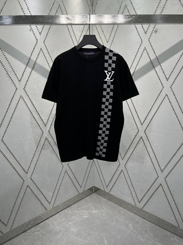 Donkey 25Ss new racing plaid short-sleeved T-shirt men's black high version Size