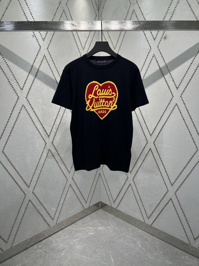 Lvjia 25Ss joint model big heart logo letter print short-sleeved T-shirt men's d
