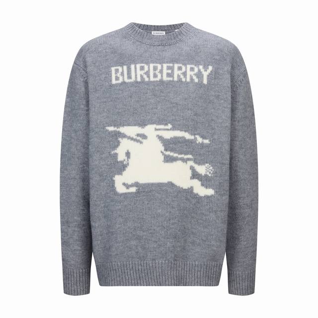Exclusive supply Bbr Warhorse Cashmere Jacquard Sweater Gray Original version pu