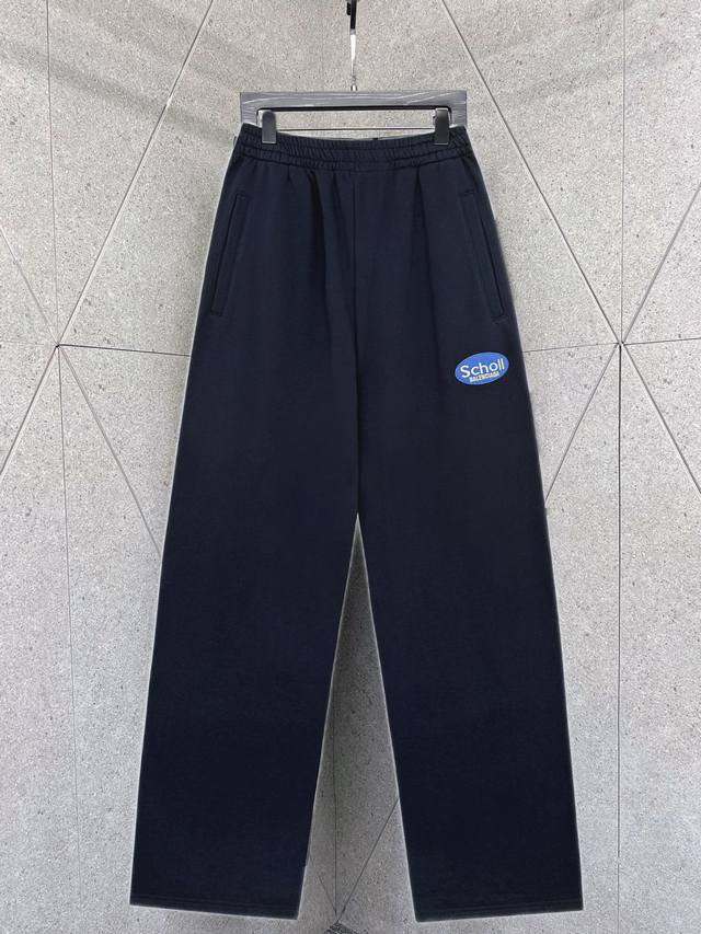 Balenciaga Scholl blue label embroidered straight trousers Spot Xs SML