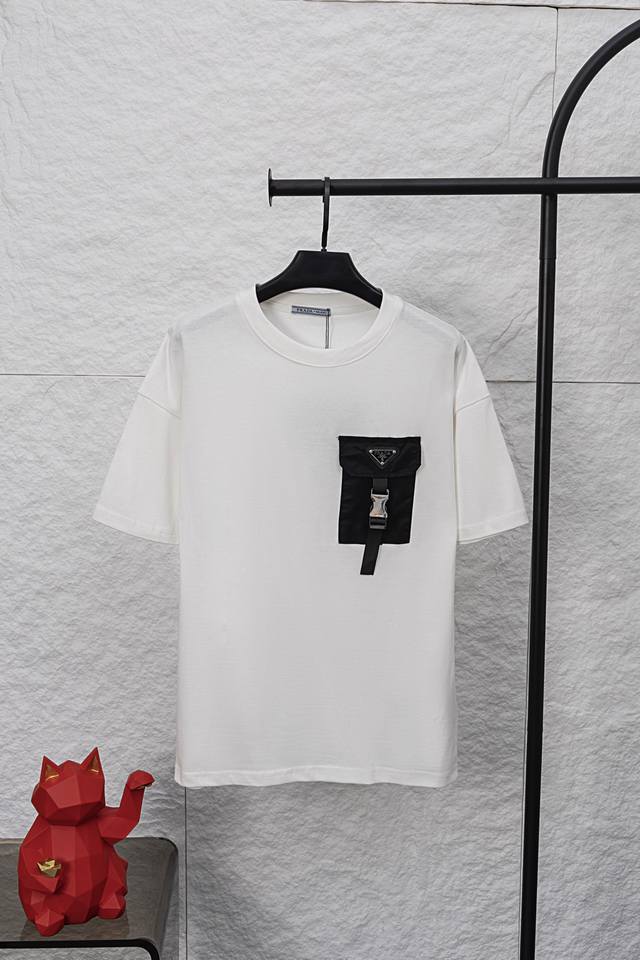 Style No. F030 Parda 2025 new pocket functional casual round neck short-sleeved