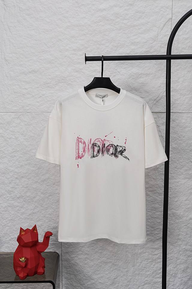 Style No. F029 Dior 2025 new classic letter full print graffiti short-sleeved ro