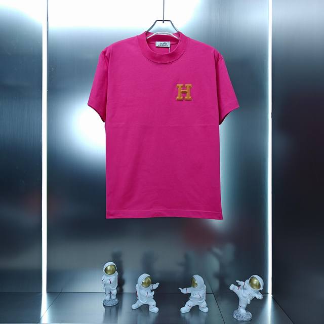 Hermes 2025 Spring and Summer new unisex short-sleeved T-shirt! Customized exclu