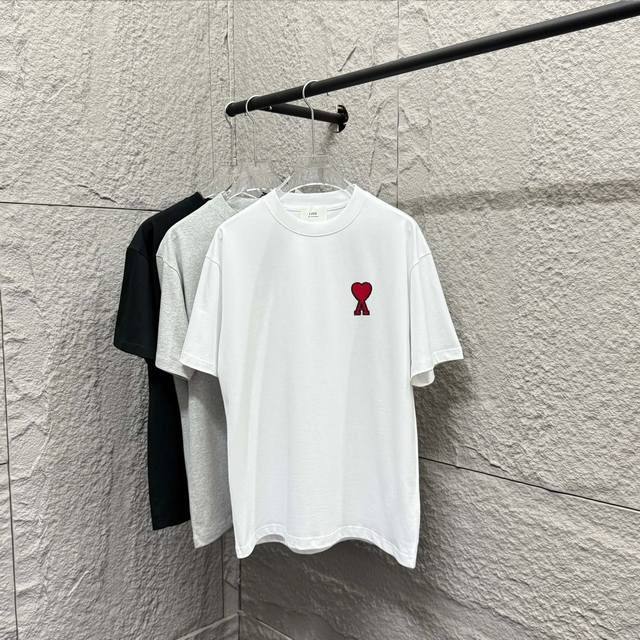 Ami* 2025 Spring and Summer New Ami Framed Love Letter Embroidery Customized Dou