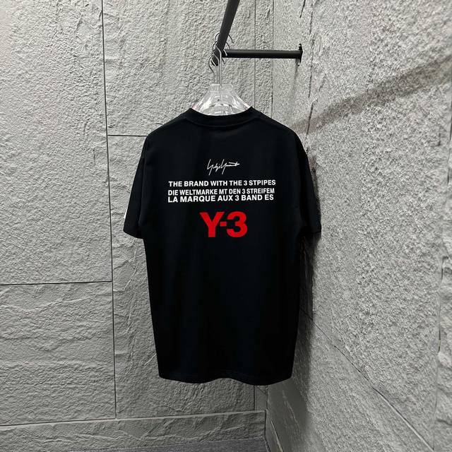 Y3*Yamamoto*Yoshi 2025 spring and summer new simple signature letters red flocki