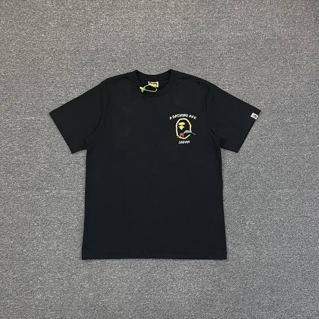 Xx159 Bape Souvenir Yokosuka Back Ape Head Foaming Rubber Print 270g Linen Cotto
