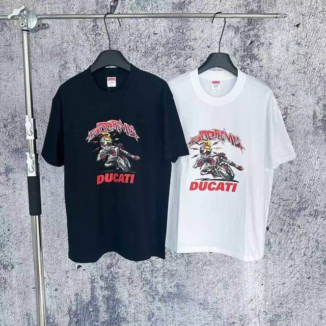 9036 Hanging auction Supreme X Ducati Ducati joint SS25 new Bike Tee joint comic