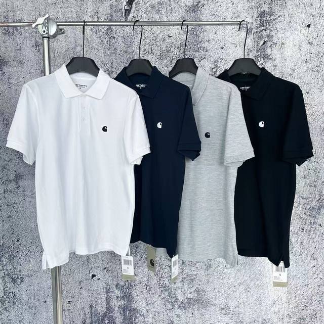 9033 Carhartt Wip Carhartt summer classic embroidered hem slit short sleeve polo