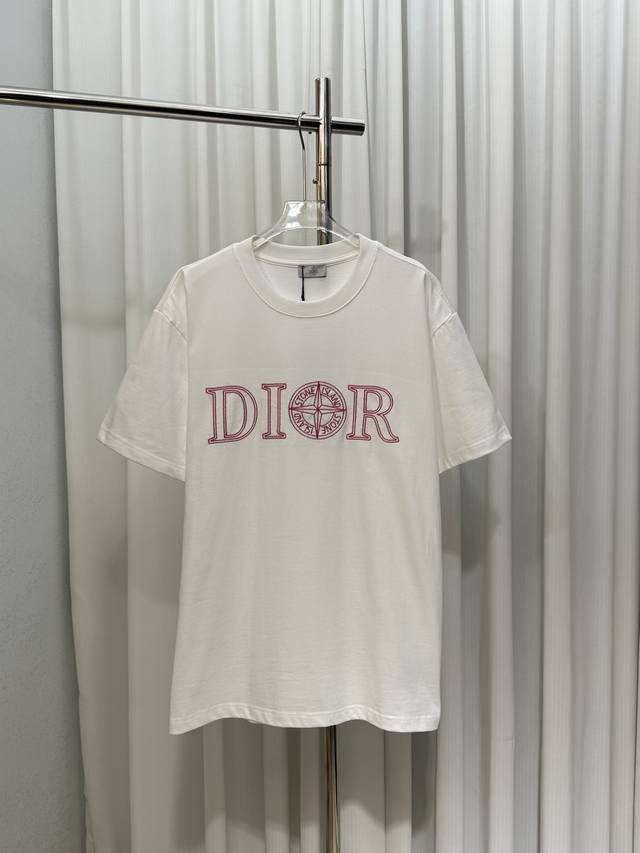 Dior co-branded Stone Island Heavy Industry embroidered letter logo unisex short