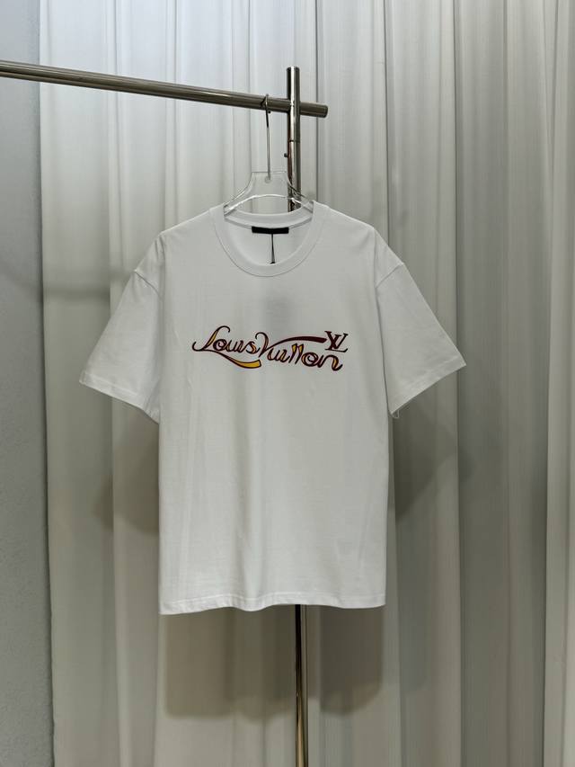 Lv Donkey three-dimensional embossed letter logo unisex short-sleeved T-shirt Cu