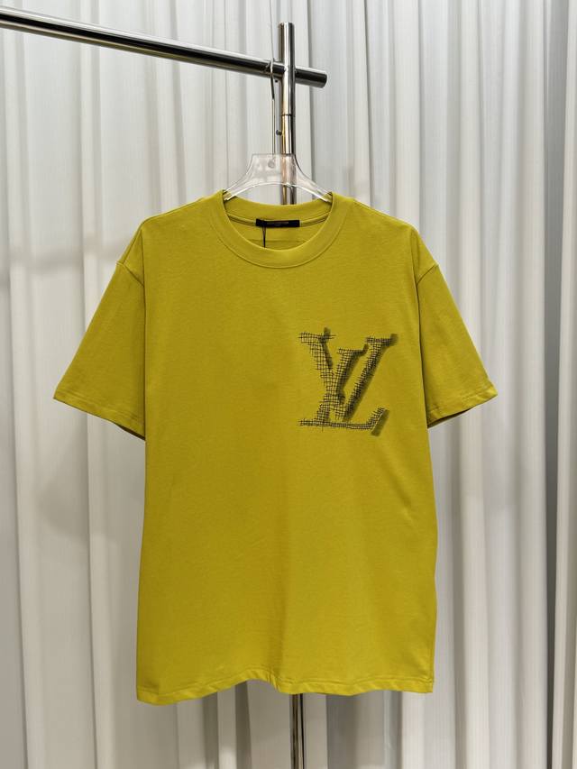 Lv Donkey Cross Stitch Hand-painted Logos Loose Fit Unisex Short Sleeve T-shirt