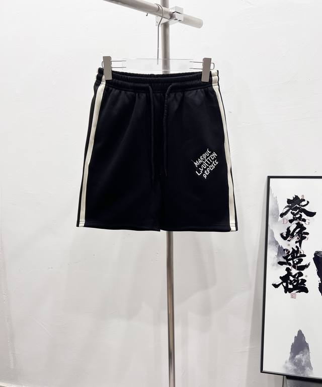 Style: Df63# Lv Louis Vuitton classic side webbing letter logo couple shorts Fab