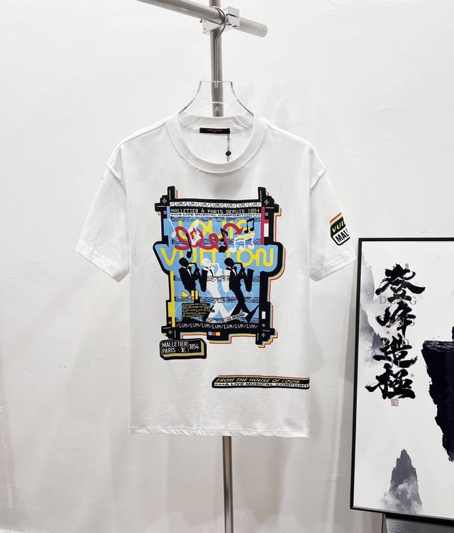 Style number: Df77# Lv Louis Vuitton band musician print couple short-sleeved T-