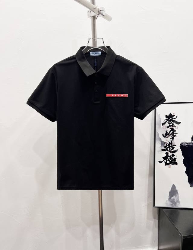 Style number: Df51# Prada classic small logo polo shirt short-sleeved T-shirt Se