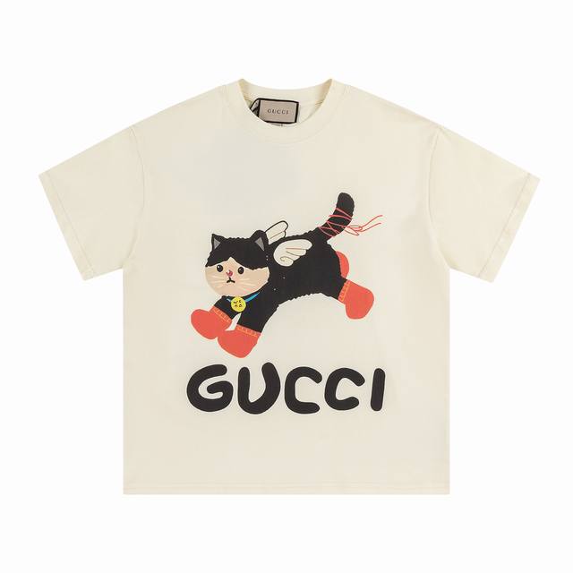 Style number: 369, Gucci new product! Non-sense printed high-weight short-sleeve