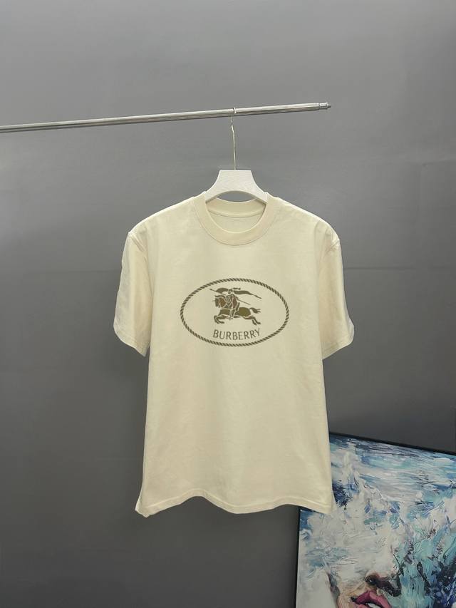 Burberry 2025 Spring and Summer Classic Print Round Neck Short Sleeve T-shirt is