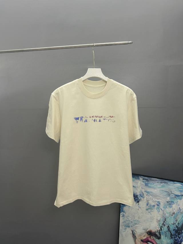 Alexanderwang 2025 Spring and Summer Classic Printed Round Neck Short Sleeve T-s
