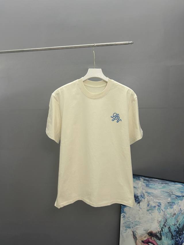 Dior embroidered 2025 spring and summer classic round neck short-sleeved T-shirt