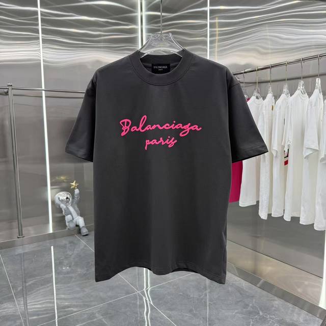 Ble 2025 summer new round neck short sleeves personalized lettering model unisex